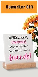 Work Bestie Christmas Gifts for Women Coworker Friends, From Coworkers to Friends Gift for Birthday Retirement Farewell Thanksgiving Day Mothers Day, Funny Work Bestie Definition Signs for Favorite Friend At Work