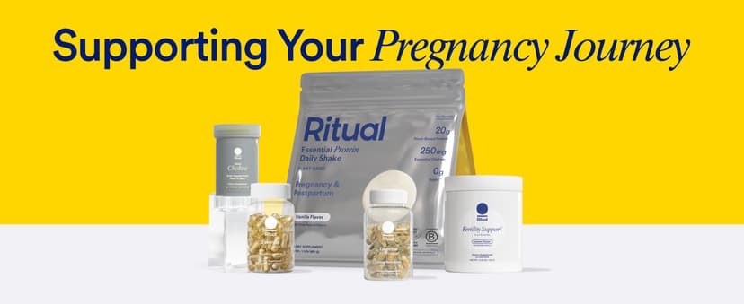 Ritual Essential for Women Prenatal Multivitamin: Folate & Choline for Neural Tube Support, Omega-3 DHA for Fetal Brain Development, Iron, Calcium-Helper D3 & K2, Non-GMO, Vegan, Citrus, 30 Days