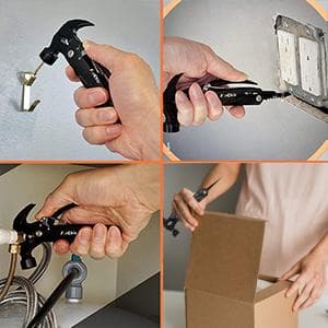 12 in 1 Hammer Multitool, Stocking Stuffers for Adults, Mens Gifts for Christmas, White Elephant Gifts for Adults, Christmas Gifts for Men, Dad, Him, Grandpa, Husband, Boyfriend