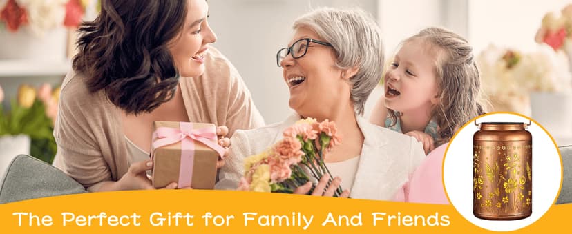 Solar Lanterns Outdoor Waterproof Hummingbird Garden Decor Gifts for Women Mom Grandma Hanging Solar Lights Metal Solar Decoration Outside for Yard, Patio, Backyard, Porch