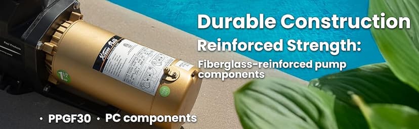 XtremepowerUS 2HP In-Ground Swimming Pool Pump Dual Speed High Flow 2" Inlet 230V High Flo 2-Speed w/ Slip-On Fitting Adapter, 5,820 GPH with Filter Basket