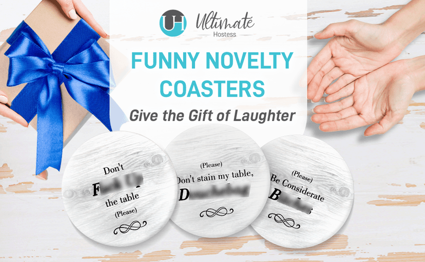 Funny Coasters - Perfect White Elephant Gifts - Unique Gifts for Women Men - Cool Friend Gifts - Secret Santa Gifts - Gag Gifts - Couples Gifts - Funny Housewarming Gifts - Birthday