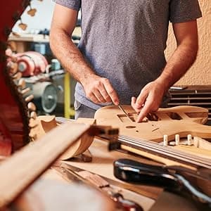 Ktaxon 5 String Electric Bass Guitar, Full Size Standard Right Handed Rosewood Fretboard Bass Kit with Gig Bag Strap Cable Wrench Tool (Yellow)