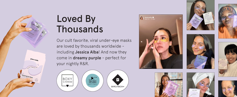 grace & stella Retinol Under Eye Patches for Puffy Eyes & Dark Circles - Restoring Gel Under Eye Masks with Hyaluronic Acid - Christmas Gifts for Teens, Birthday Gifts for Women (Purple, 24 Pairs)