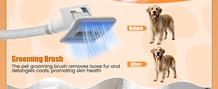 AIRROBO Dog Grooming Vacuum and Kit with Clipper Nail Trimmer Grinder, 12000Pa Pet Vacuum for Shedding Grooming, 2L Large Capacity Dog Hair Vacuum with 8 Pet Grooming Tools, PG100 Plus