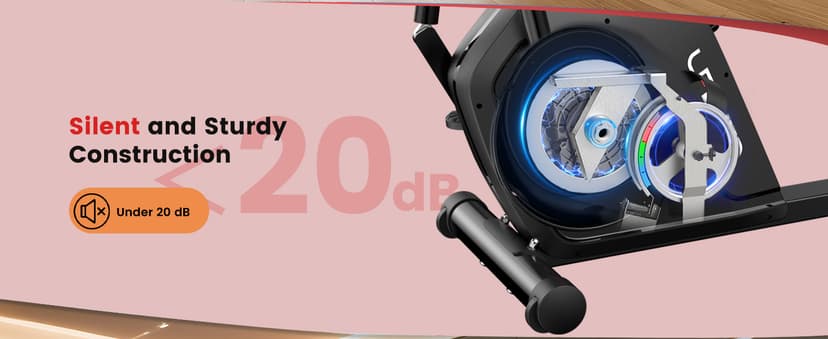 Recumbent Exercise Bike, Stationary Recumbent Exercise Bike for Home with Arm Exerciser, 16-Level Magnetic Resistance, Bluetooth App, LCD Monitor, Heart Rate, Heavy-Duty Frame