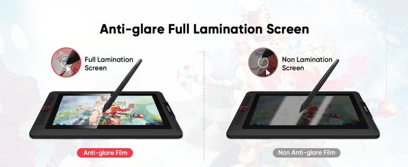 15.6" Drawing Tablet with Screen XPPen Artist 15.6 Pro Tilt Support Graphics Tablet Full-Laminated Red Dial (120% sRGB) Drawing Monitor Display 8192 Levels Pressure Sensitive & 8 Shortcut Keys