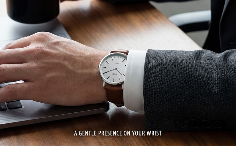 Infantry MDC Mens Minimalist Watch - 6.5mm Ultra Thin Business Casual Wrist Watches for Men,Big Face Analog Quartz Watch with Brown Leather Band, Professional Man's Gift