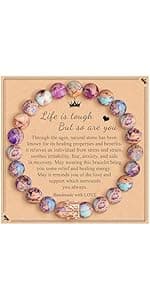 JoycuFF Woman Birthday Gifts Idea Friendship Gifts For Women Best Friends Besties Aunt Female Mom Daughter Granddaughter Gf Anniversary Christmas Graduation Healing Stone Crown Gifts For Her