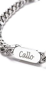 DuoDiner Initial A-Z Cuban Link Chain Necklaces for Men Boys Women Letter Pendant Stainless Steel 6.5mm 18+2 Inches,Jewelry Gifts