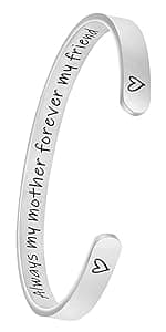 JoycuFF Bracelets for Women Personalized Inspirational Jewelry Mantra Cuff Bangle Friend Encouragement Gift for Her