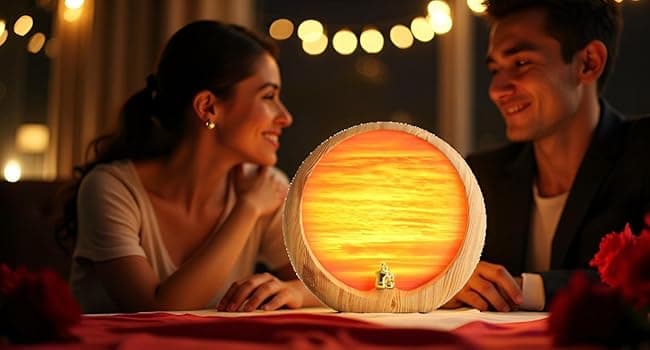 mamre Sunset Lamp Anniversary Wedding Valentine’s Day Gift Ideas, Sunset Glow Light Centerpiece Table Decorations Gifts for Mom Birthday Gift, The Beautiful Sunset We Share