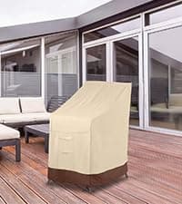 Vailge Patio Chair Covers, Lounge Deep Seat Cover, Heavy Duty and Waterproof Outdoor Lawn Patio Furniture Covers (2 Pack - Large, Beige & Brown)
