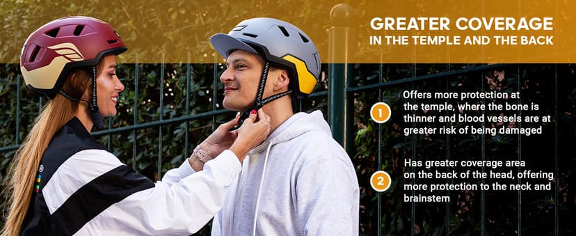 XNITO Bike Helmet with LED Lights - Urban Bicycle Helmet for Adults, Men & Women - CPSC & NTA-8776 Dual Certified - Class 3 E-Bikes, Scooters, Onewheel, Commuter, Mountain