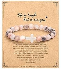 Christian Mothers-Day Gifts for Women, First Communion Confirmation Graduation Gifts Religious Cross Bracelet for Mom/Daughter/Friend/Sister/Grandma/Granddaughter/Godmother/Her, Inspirational Birthday Faith Based Jesus Jewelry