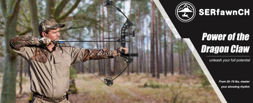 Compound Bow Kit Adjustable for Outdoor Use & Target Practice, 30-70lbs Archery Set with Carbon Arrows and Accessories