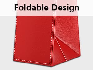 Wine Gift Bag, Reusable Leather Wine Tote Carrier, Single Bottle Champagne Beer Gift Bags Carrier for Birthday, Wedding, Picnic Party, Christmas Gifts (Red)