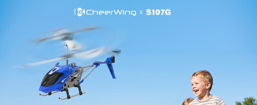 Cheerwing S107/S107G Phantom 3CH 3.5 Channel Mini RC Helicopter with Gyro Blue