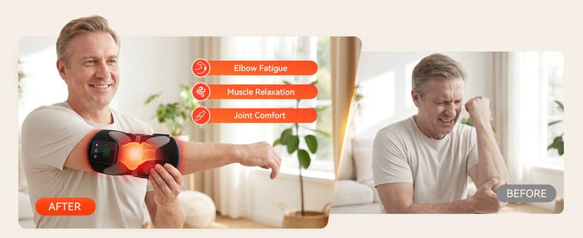 Red Light Therapy Knee Massager 660nm & 850nm, Heated Vibration Knee Brace Cordless Rechargeable 5000mAh, Timer & Pulse Modes for Knee Elbow Shoulder Joint Comfort Support Device B0GS5MWP52