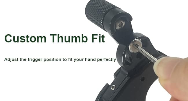 Archery Bow Release for Compound Bow, 4-Finger Adjustable Sensitivity Thumb Release Aid, 360° Rotatable Head for Hunting and Target Practice (Camouflage)