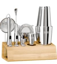 BARE BARREL 27oz Martini Shaker | Built-in Drink Measure System & Strainer, TravelBag, Recipes | Home Bar Bartending Gift Set Insulated Cocktail Shaker | Vacuum Double Wall Stainless Steel (Slate Gray) B0GJG62Q5S