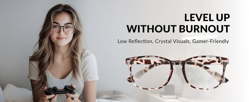 WINTOO Blue Light Glasses for Woman Men | 99% Blue Light Blocking Glasses for Computer Gaming TV Phone Screen Square Frame | Anti Eyestrain & UV Glare Protection - 5 Pair