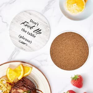 White Elephant Gifts for Adults, Funny Coasters Set of 6 with Holder Christmas Stocking Stuffers for Men Women, Gag Gifts Couples Birthday Housewarming Secret Santa Cool Friend Presents for Her Him