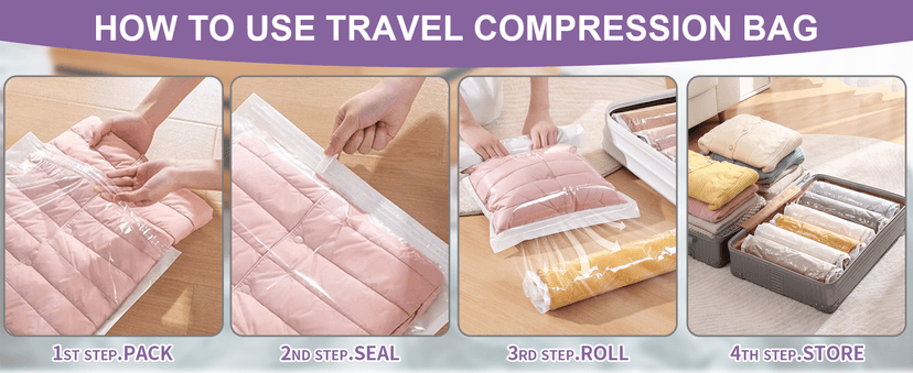 SZO 6 Pack Vacuum Storage Bags With Electric Air Pump,Vacuum Seal Bags For Clothing Travel, Space Saver Bags For Luggage, Blankets,Bedding,Moving bags