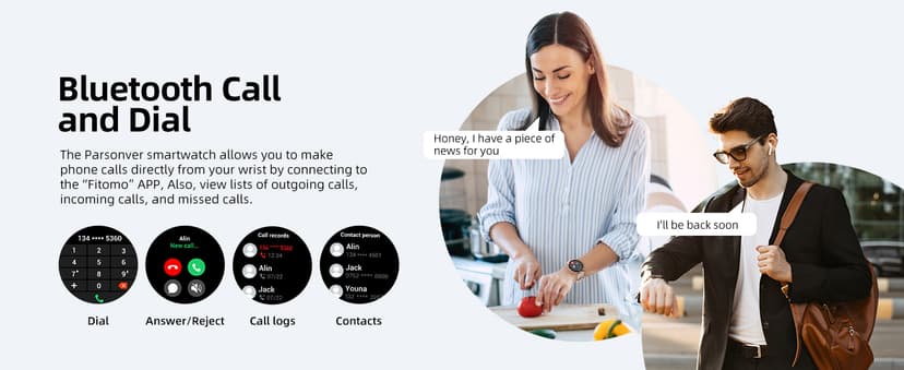 Parsonver Smart Watch for Men Women(Answer/Make Calls), HD Screen Fitness Tracker IP68 Waterproof 100+ Sport Modes, Heart Rate Sleep Monitor, Pedometer, Smartwatch for Android Phones/iPhone Compatible