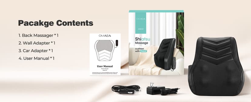 Shiatsu Neck Massager with Heat, 3D Kneading Back Massage Pillow for Pain Relief, Massagers for Neck and Back, Shoulder, Leg, Gifts for Men Women Mom Dad, Stress Relax at Home Office and Car