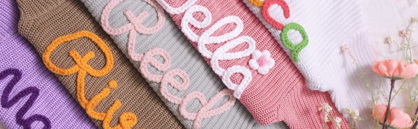 Personalized Baby Sweater with Name,One Birthday Gift,Custom Name Embroidered Knit Sweater,Newborn Baby Girl Boy Sweater,Monogrammed Newborn Gifts