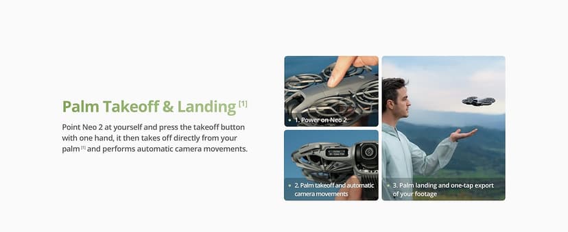 DJI Neo 2 (Drone Only), Lightweight & Foldable 4K Drone With Camera, Palm Takeoff & Landing, Gesture Control, ActiveTrack, Omnidirectional Obstacle Sensing