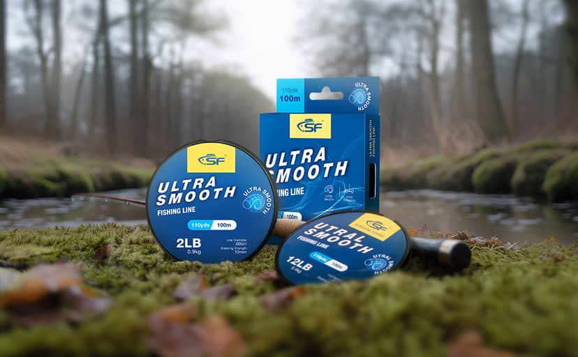 SF Ultra Smooth Monofilament Mono Fishing Line with Spool Mono String Nylon Invisible Line Clear 2 4 6 8 10 12 14 17 20 20LB Fishing Wire Freshwater Saltwater
