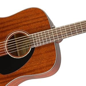 Fender Acoustic Guitar, CD-60S, with 2-Year Warranty, Dreadnought Classic Design with Rounded Walnut Fingerboard, Glossed Finish, All-Mahogany Construction