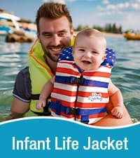 Dark Lightning USCG Approved Infant Life Jacket 0-30 lbs, Toddler Swim Vest and Baby Life Vest for 1-3 Years, 20-30 lbs, Headrest, Leg Strap and Grab Handle