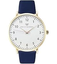 Wristology Maxi Numbers Womens Nurse Watch - Interchangeable Genuine Leather Strap Band - Large Easy to Read Boyfriend Size with Second Hand Men, Nurses, Teachers, Olivia