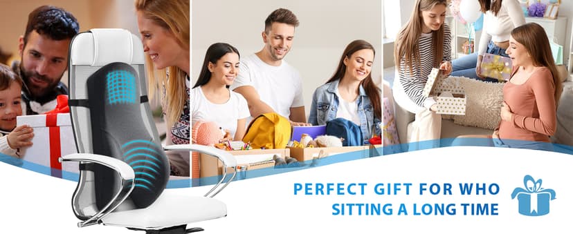 Teemour High Back Support Pillow for Office Chair, Fully Support Back Cushion - Memory Foam Lumbar Support Pillow for Office Chair, Desk, Gaming Chair, Promotes Posture Pain Relief Adjustable Straps