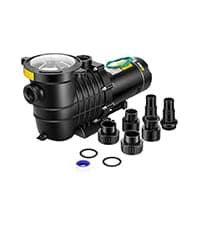 VIVOHOME 2.0HP Pool Pump - 115V/230V Self-Priming Motor - In/Above Ground - 6800GPH Energy Efficient - 1.5", 2", and 1.25"-1.5" Connectors w/Strainer Basket