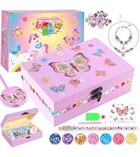 PinkSheep Little Girl Jewel Rings in Box, Adjustable, No Duplication, Girl Pretend Play and Dress Up Rings (24 Lovely Ring)
