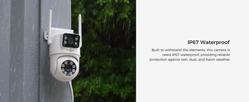 Hiseeu Wireless Security Cameras Outdoor, 5G & 2.4G WiFi Pro, Wireless Home Security Camera System, Dual Lens, 360° Pan & Tilt, Auto Tracking, Color Night Vision, 1TB HDD No Subscription, Need Plug In