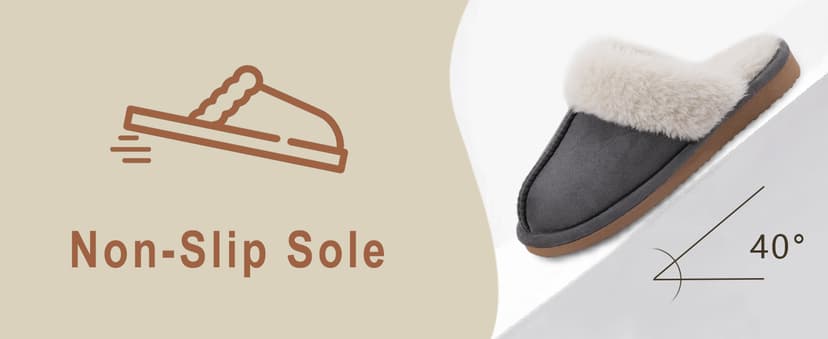 Litfun Women's Fuzzy Memory Foam Slippers Fluffy Winter House Shoes Indoor and Outdoor