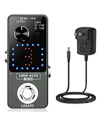 LEKATO Looper Pedal,Guitar Looper Pedal for Electric Guitar&Bass Loop Pedal with SYNC & Tuner Function Triple Effect Guitar Looper with LED Screen Unlimited Overdubs 3 Loops 18 Minutes Record Time