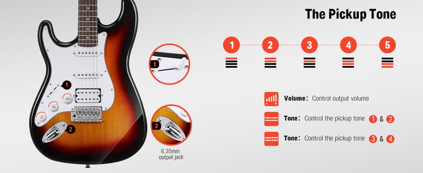 Donner 39 Inch Left-Handed Electric Guitar Kit Solid Body Sunburst Lefty Beginner Set Full-Size with Amplifier Online Lesson Bag Digital Tuner Capo Strap String Cable Picks DST-100SL