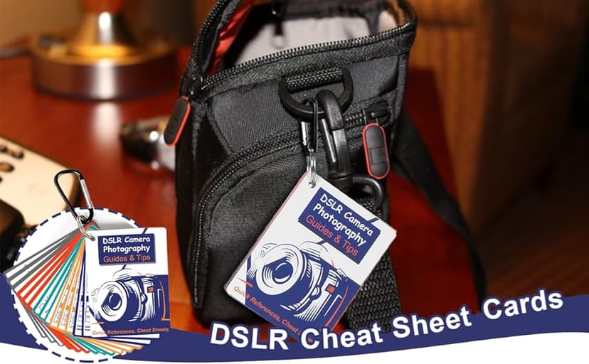 DSLR Cheat Sheet Photography Accessories Camera Accessories for Canon Nikon Sony Photography Gifts for Photographer Quick Reference Cards Guides Tips Settings Exposure Modes Composition And More 4×3in