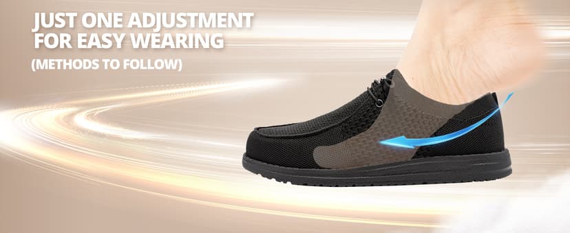 LARNMERN Slip On Steel Toe Shoes Men Lightweight Comfortable Lounging Walking Sneakers Steel Toe Loafers