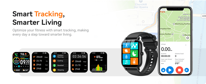 Smart Watches for Men Women(Answer/Make Call), 1.85 inch HD Fitness Tracker Watch with Activity Counter/ Sleep Monitor/ 110+ Sports Modes, IP68 Waterproof Smart Watch for Android iPhone iOS Compatible