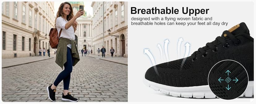 Alicegana Womens Sneakers Tennis Shoes Lightweight Non Slip Casual Walking