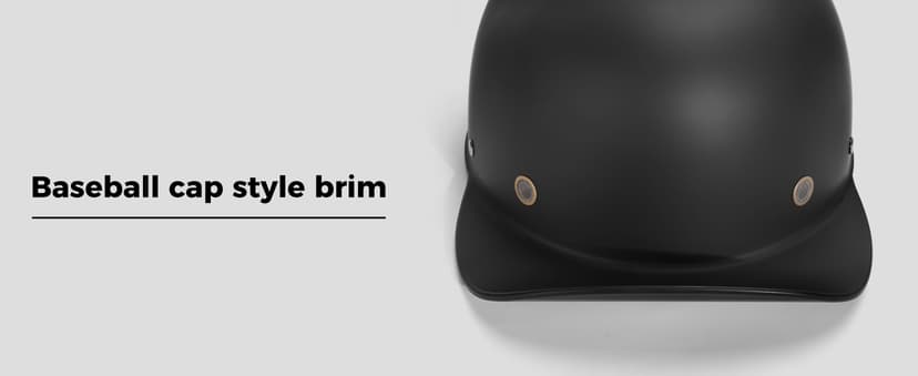 Yesmotor Motorcycle Baseball Helmet - Retro Baseball Style Cap for Unisex-Adult, DOT Approved