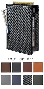 SERMAN BRANDS Money Clip Wallet - Mens Wallets slim Front Pocket RFID Blocking Card Holder Minimalist Mini Bifold