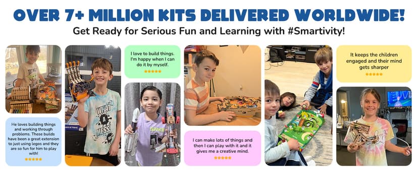 Smartivity DIY Robotic Mechanical Hand STEM Toy for Kids 8-9-10-11-12-13-14 Years Old | 2024 Parents Choice Award Winner I Birthday Gift for Boys & Girls | Engineering Kit for 8-14 Years Old